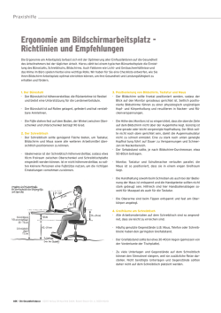 Ergonomie am Bildschirmarbeitsplatz