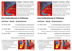 Drei Gottesdienste in Fichtenau Drei Gottesdienste in Fichtenau