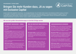 Informationsblatt zu Exclusive Capital