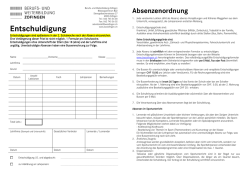 Entschuldigung - und Weiterbildung Zofingen