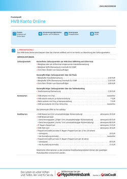 hvB konto Online - HypoVereinsbank