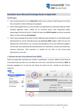Einrichten eines Microsoft Exchange Konto in