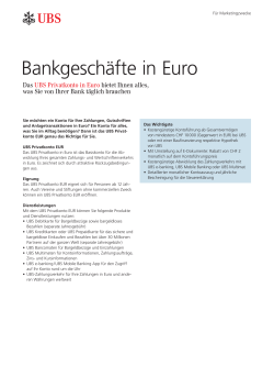 UBS Privatkonto EUR