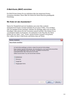 E-Mail-Konto (IMAP) einrichten Wo finde ich den Assistenten?