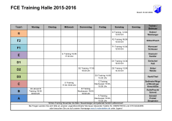 FCE Training Halle 2015-2016