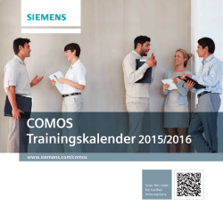 COMOS Trainingskalender2015/2016