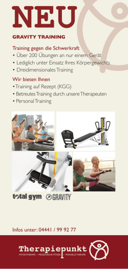 Gravity Training - Therapiepunkt Niehoff und Wilke