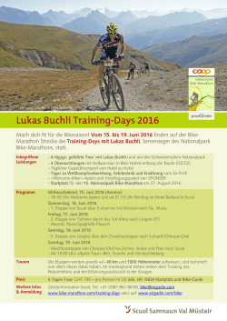 Lukas Buchli Training-Days 2016 - Nationalpark Bike