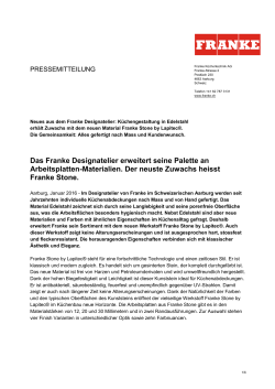 Pressemitteilung Franke Stone(581.81 kB, PDF)