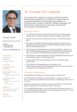 Dr. Alexander MH L&auml;ngsfeld