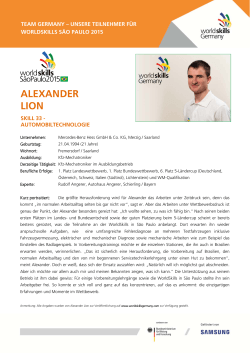 alexander lion - WorldSkills Germany