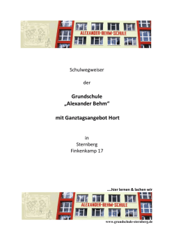 Grundschule &bdquo;Alexander Behm&ldquo; mit Ganztagsangebot Hort