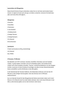 Lammrücken mit Ofengemüse Dieses Gericht können Sie gut