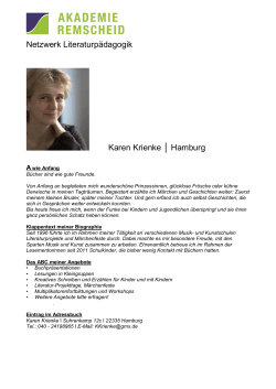 Karen Krienke - Akademie Remscheid