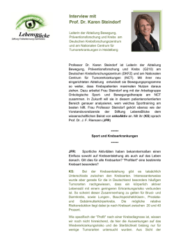 Interview mit Prof. Dr. Karen Steindorf