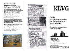 KLVG-Flyer aktuell - Kunst- und Literaturverein für Gefangene e.V.
