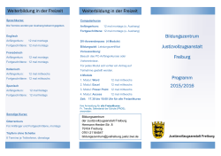 Programm Bildungszentrum Justizvollzugsanstalt Freiburg 2015/16