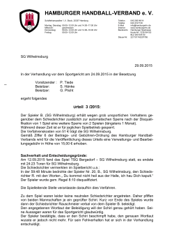 Urteil 03/2015 - Hamburger Handball