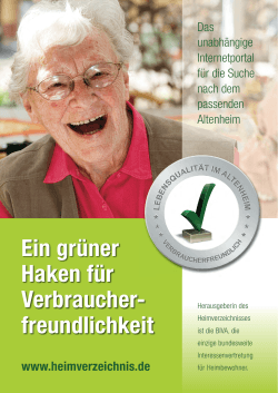 Grüner Haken Titelseite RZ.indd - Seniorenzentrum Das Bad Peterstal