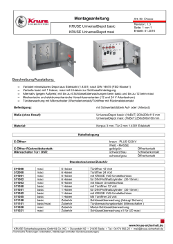 Montageanleitung - KRUSE Sicherheitssysteme