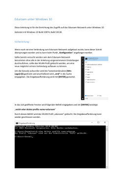Eduroam unter Windows 10