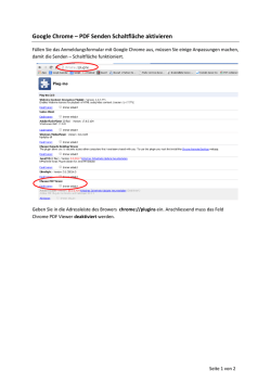 Google Chrome &ndash; PDF Senden Schaltfl&auml;che aktivieren