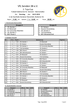 Tuja - Cup 2016 - VfL Senden 38 eV