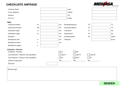 CHECKLISTE ANFRAGE SENDEN