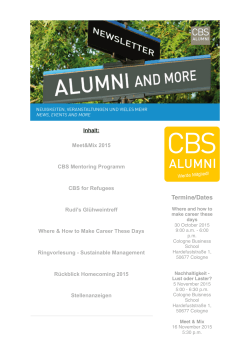 Alumni-Newsletter 10/2015