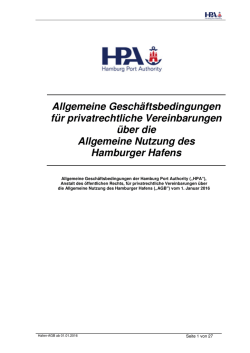 Hamburger Hafen AGB 2016