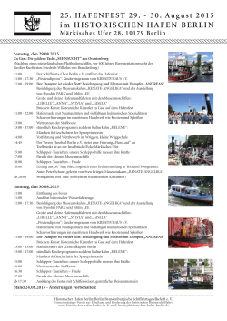 BBSG e. V. Hafenfestprogramm 2015 als PDF
