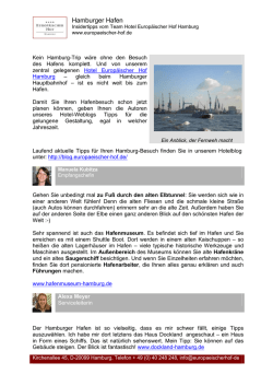 Hamburger Hafen - Hotel Hamburg - zentrales Hotel in Hamburg