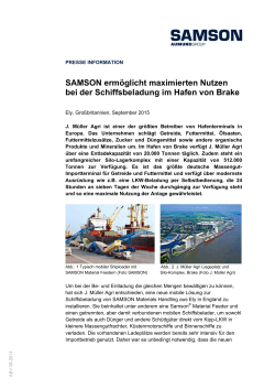 SAMSON ermöglicht maximierten Nutzen bei der Schiffsbeladung