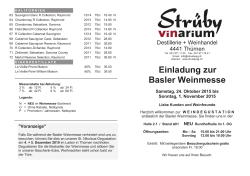 Einladungen Basler Weinmesse 2015