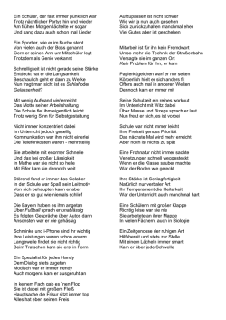 Ein Sch&uuml;ler, der fast immer p&uuml;nktlich war Trotz n&auml;chtlicher Partys hin