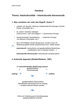 Handout Interkulturalit&auml;t 2.0 - Technische Universit&auml;t Chemnitz