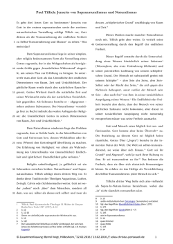 Jenseits von Supranaturalismus und Naturalismus