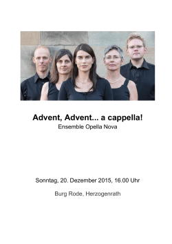 Advent, Advent... a cappella!