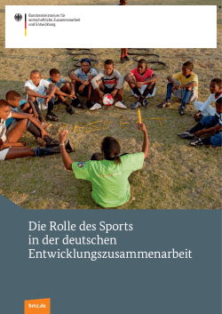 Die Rolle des Sports in der deutschen Entwicklungszusammenarbeit