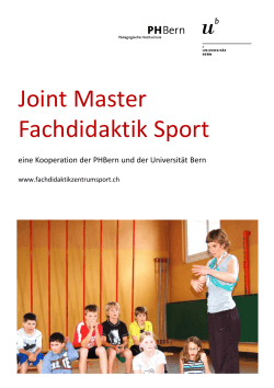 Joint Master Fachdidaktik Sport