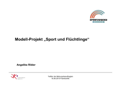 Modell-Projekt „Sport und Flüchtlinge“