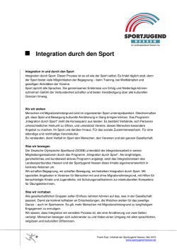 Integration durch den Sport