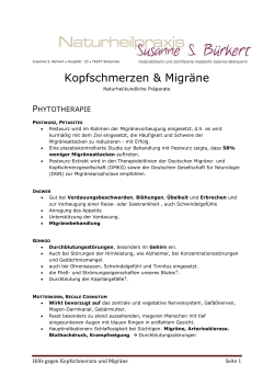 Kopfschmerzen & Migräne - Naturheilpraxis Susanne Bürkert