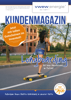 Jetzt mit tollen Gutscheinen im Innenteil! - VWEW