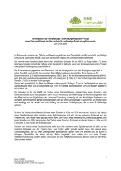 Informationen zu Versicherungs- und Haftungsfragen bei Verlust