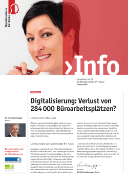 Digitalisierung: Verlust von 284 000 B&uuml;roarbeitspl&auml;tzen?