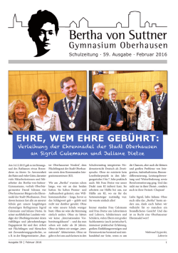 EhrE, wEm EhrE gEb&uuml;hrt - Bertha-von