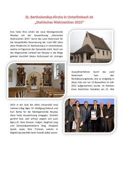 Eine hohe Ehre erfuhr die neue Marktgemeinde Neudau mit der