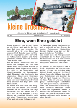 Ehre, wem Ehre geb&uuml;hrt