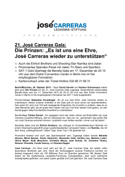 Die Prinzen: „Es ist uns eine Ehre, José Carreras wieder zu